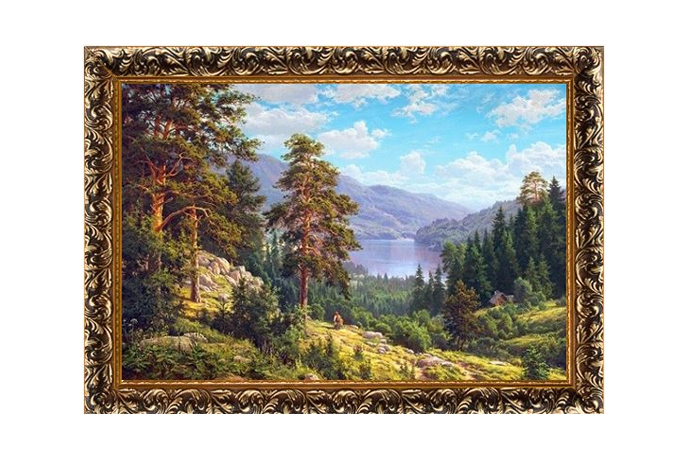 Купить Картина "Лес в горах" 30х40 [000155]