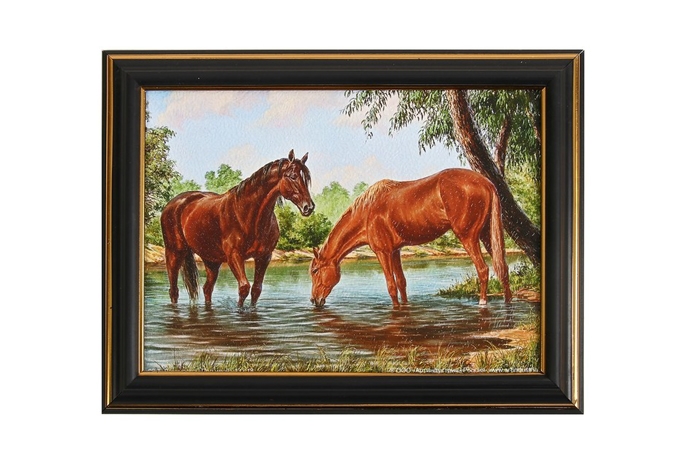 Купить Картина "Два коня" 33х70 [000178]