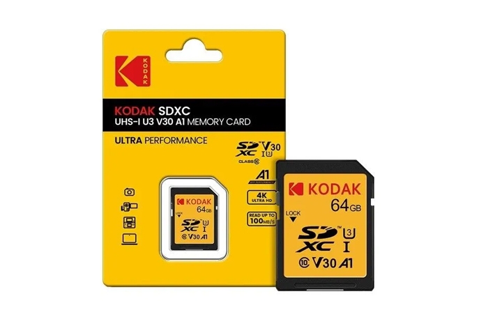 Купить Kodak SDXC класс 10 UHS-1 U3 V30 A1 64Gb