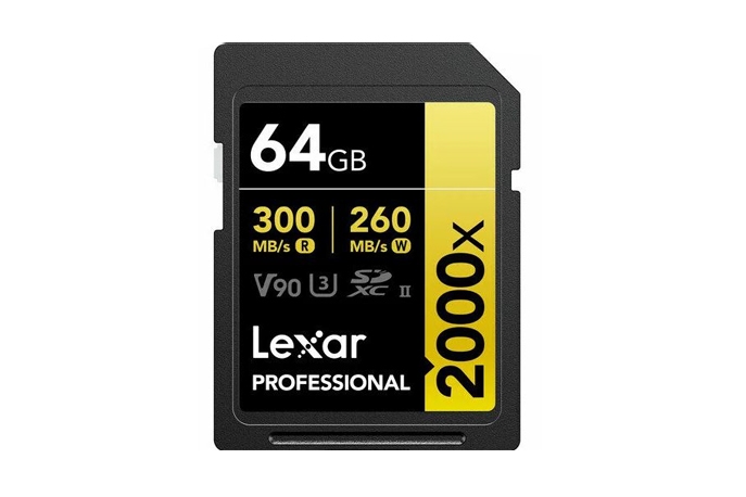 Купить Lexar SDXC 64Gb 2000x UHS-II V90 U3(R300/W260)