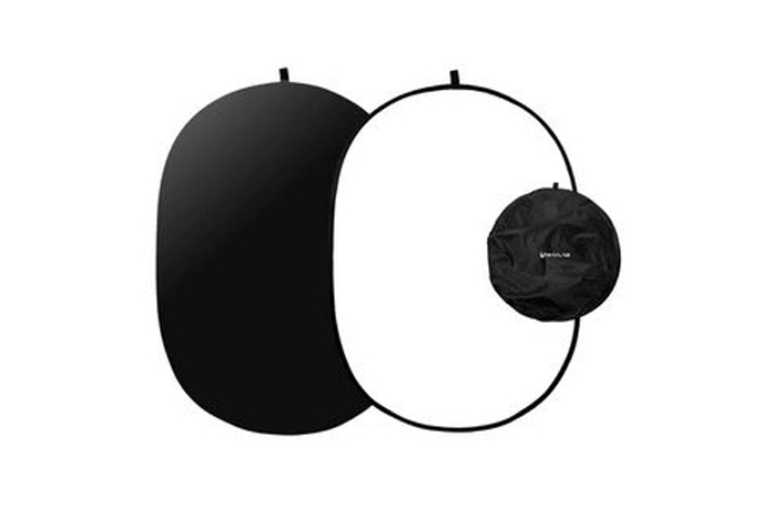 Купить Фон складной на пружине Raylab RF-12 белый/черный 100x150см
